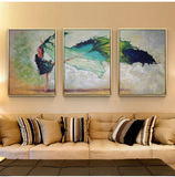 油画 客厅玄关装饰画欧式过道壁画餐厅挂画 手绘抽象三联画芭蕾舞