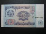 豹子号1808555塔吉克斯坦5卢布1994年全新UNC包真币
