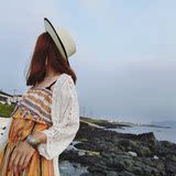 YUKISS 2016夏季韩版蕾丝镂空外套薄款开衫七分袖防晒衣蕾丝衫女