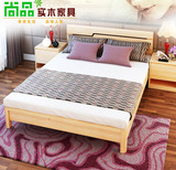 特价单人美式乡村床松木单2米简易床18米双人床15米实木榻榻米床