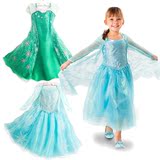 美国代购Disney迪士尼16款冰雪奇缘艾莎安娜公主裙长裙派对表演服