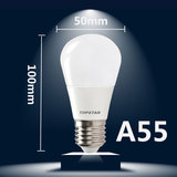 通士达LED灯泡照明A55尊享光源节能暖白E27螺口3WLED乐享灯泡G45