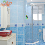 卫生间瓷砖墙砖仿古砖防滑地砖釉面砖厨房墙砖厕所蓝色地中海瓷砖