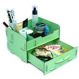 小号桌面收纳盒抽屉化妆品收纳盒创意木制办公用品杂物储物盒礼物