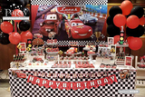 汽车总动员赛车主题儿童周岁生日派对甜品台定制装饰布置新品拉旗