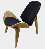 北欧简约实木椅子飞机椅时尚创意贝壳椅