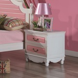 美式儿童床头柜实木儿童卧室家具实木床边柜收纳柜简约组装多色