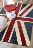 赏饰家 高档手工织造欧式地垫 卧室客厅茶几垫几何图形条纹地毯