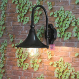 户外喇叭古铜色防水欧式壁灯庭院LED门头别墅个性铝制防锈灯具