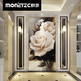 欧式简约瓷砖玄关过道走廊立体3d背景墙餐厅彩雕壁画油画 OX1518