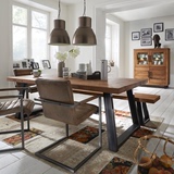 美式复古工业风格铁木餐桌LOFT实木工作台老松木画桌做旧咖啡厅桌