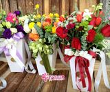 天津鲜花店同城送花速递配送快递三八节玫瑰生日求婚粉紫红礼盒