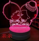 三维立体创意led小夜灯台灯情人节生日礼物卡通儿童3D立体小夜灯