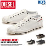 日本代购正品Diesel迪赛EXPOSURE 男女休闲真皮低帮鞋帆布款球鞋