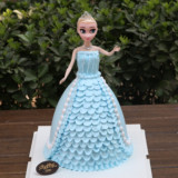 北京生日蛋糕芭比娃娃 冰雪奇缘 艾莎冰雪皇后