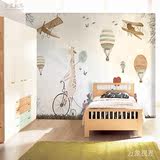 3D环保儿童卡通动物气球儿童房卧室背景墙无缝无纺布壁纸壁画墙纸