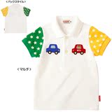 日系童装夏季新款宝宝1-2-5岁小汽车儿童白色POLO衫短袖t恤上衣男