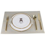 简约现代古典港式欧式居家样板房间餐桌摆件软装饰品刀叉勺餐巾布