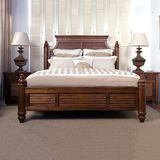 重庆木朵朵美式家具1.5米1.8m主卧室全实木床双人床婚床乡村定制