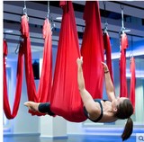 厂家5米反重力瑜伽吊床进口空中瑜伽弹力吊床宽2.8米无拼接吊床