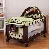 包邮婴儿床非实木可折叠游戏床便携式bb床宝宝床摇篮床欧式儿童床