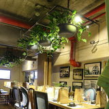创意个性音乐酒吧植物吊灯复古工业休闲咖啡餐厅大气工程装饰灯具
