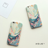 iPhone6S手机壳4.7简约创意磨砂水彩油画苹果6plus拼色5.5保护套