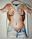 新款个性创意短袖恶搞T恤男女印花搞怪搞笑3D半袖修身显瘦体恤夏