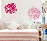 可定制大型雕刻墙贴纸文菊向日葵花朵客厅沙发电视背景墙壁装饰品
