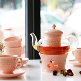花茶茶具套装花草茶组合礼盒欧式花茶壶加热陶瓷过滤水果茶下午茶