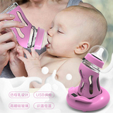婴儿玻璃奶瓶新生儿宝宝宽口径防胀气奶瓶弯头奶瓶恒温加热温奶