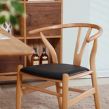 Y椅北欧实木扶手椅日式设计师椅创意休闲咖啡吧圈椅现代靠背餐椅