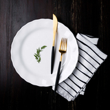 日本进口西式家用牛排盘简欧陶瓷盘子纯白平盘创意餐具简约大盘子