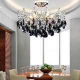 欧式客厅水晶吊灯 餐厅餐桌灯 创意个性黑色K9水晶 LED节能卧室灯