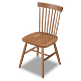 北欧田园欧式日式伊姆斯温莎椅木头实木创意咖啡靠背椅新中式餐椅