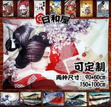 日本日式艺妓武士浮世绘挂旗挂画和风店铺装饰品丝锻布画 50款