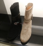 莱尔斯丹女鞋 专柜正品代购2015冬款磨砂低跟短靴女靴 6T27601