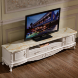 大理石台面电视柜茶几套装组合 欧式电视柜实木雕花 方型 电视柜