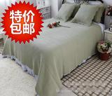 韩国床上用品外贸纯色全棉绗缝水洗床盖床单水洗夏凉被空调被特价