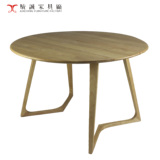 实木餐台北欧简约现代风格圆形小户型工作桌餐桌书桌会议桌办公台