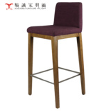 实木吧椅北欧简约休闲现代时尚风格吧椅布艺椅软垫靠背高脚餐椅