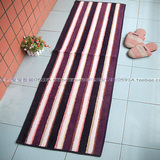 日本长条zakka厨房地垫 简约宜家飘窗地毯防滑可洗垫子50*150条纹