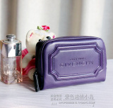 纪梵希专柜赠品 优雅小巧紫色口红粉饼收纳包随身化妆包