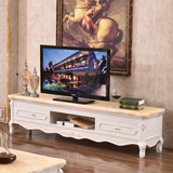 欧式大理石茶几电视柜组合实木雕花白色描金银小户型客厅家具包邮