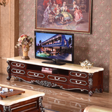 欧式电视柜大理石面茶几电视柜组合实木雕花现代新古典电视柜包邮