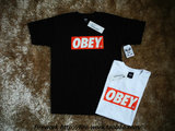 双色现货 Obey Box Bar Logo Tee 超级 经典 短袖 红标 短袖 T恤