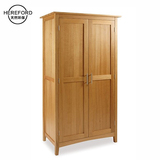 全实木衣柜橡木 北欧简约二三门衣橱现代环保卧室原木质家具包邮
