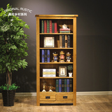 全实木书柜书架 橡木书橱成人儿童环保北欧简约仿古书房家具包邮