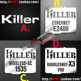 Killer杀手网卡 高端网卡 标志logo 无线 笔记本 手机贴纸 金属贴