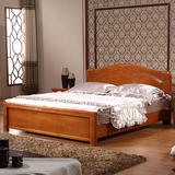 特价实木床橡木床双单人床1.8 1.5 1.2米气压高箱储物床简约现代